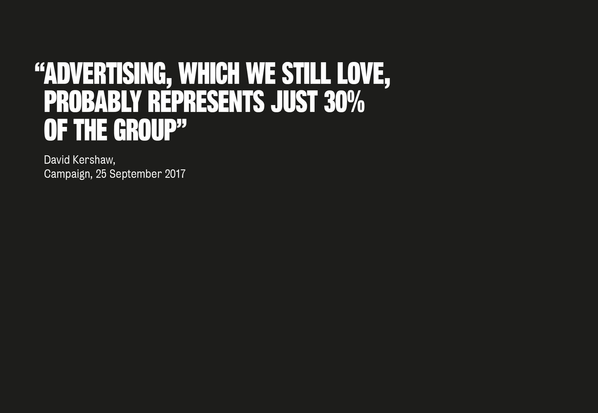 M&C Saatchi Annual Report Design