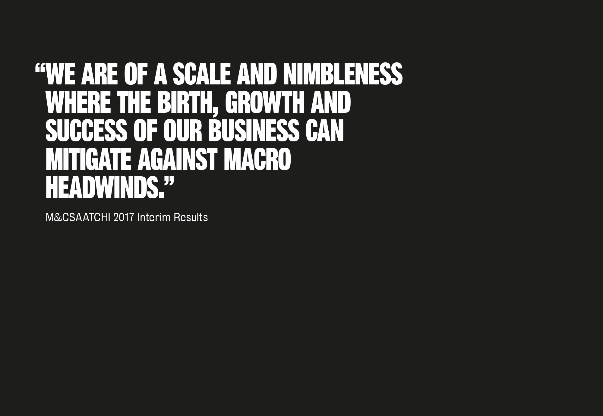 M&C Saatchi Annual Report Design