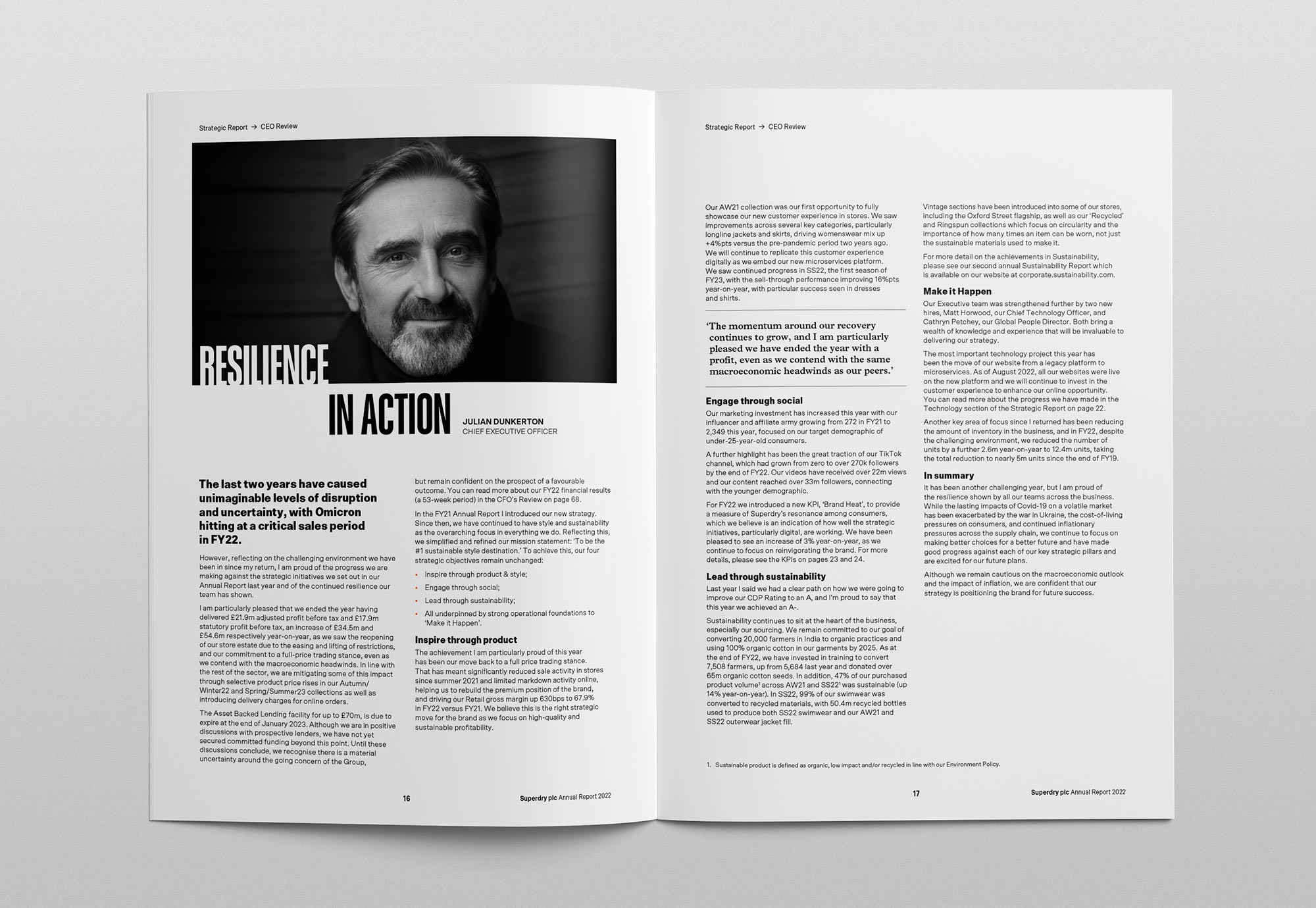 Superdry Annual Report design